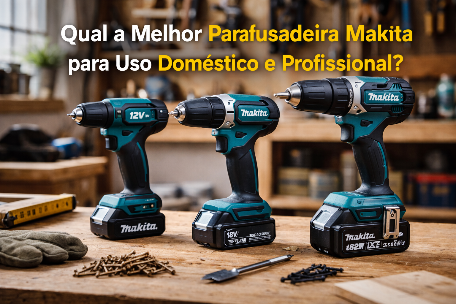 qual a melhor parafusadeira Makita para uso doméstico e profissional