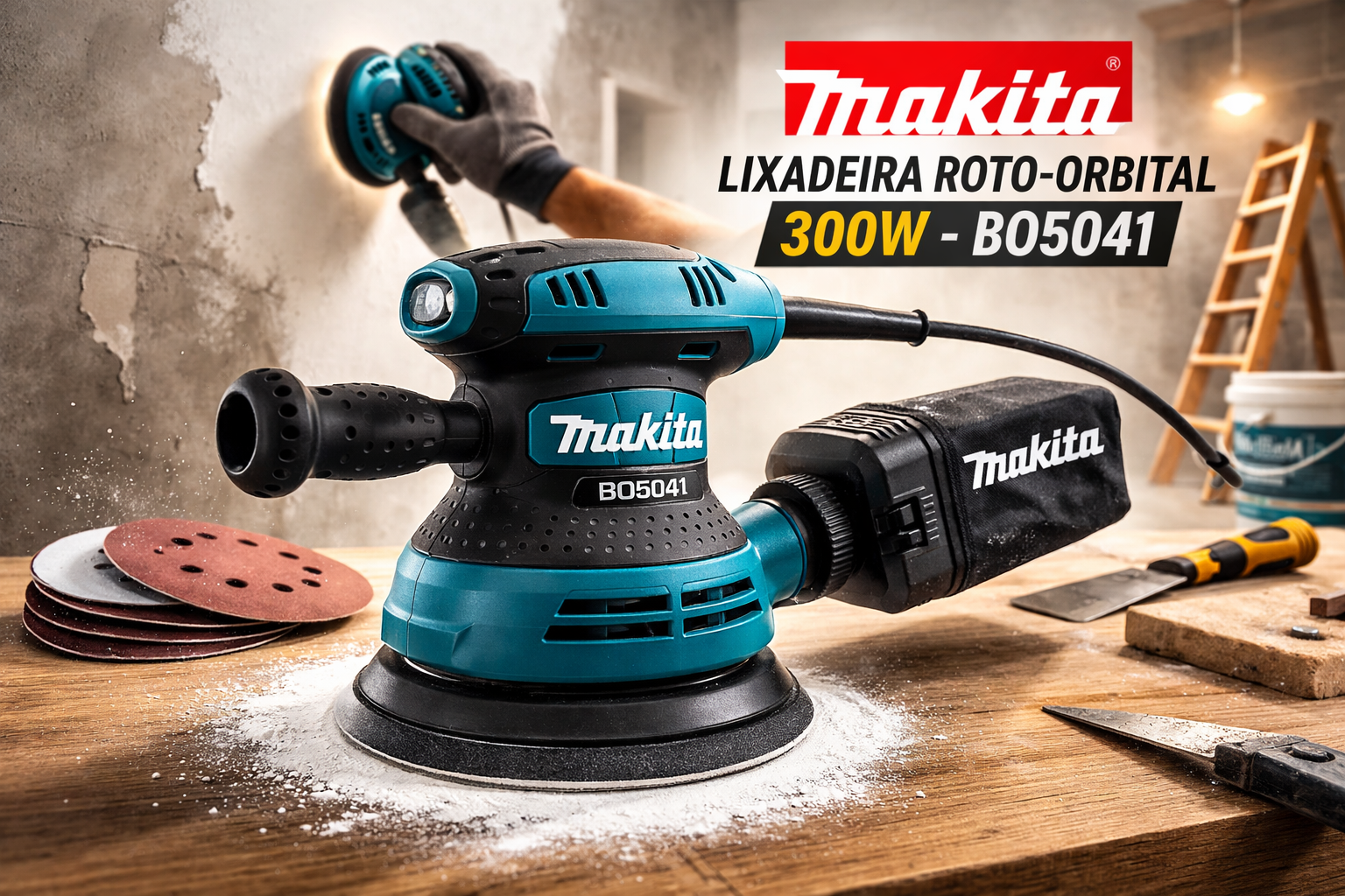 Lixadeira Roto-orbital 300w - Bo5041 Makita