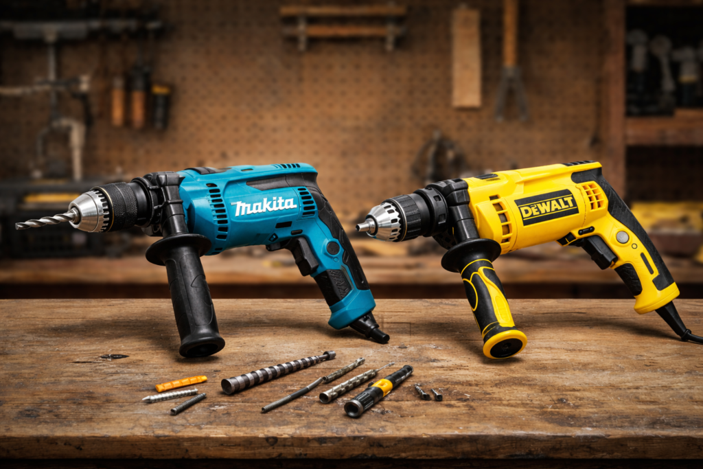 Furadeira Makita HP1640K ou Dewalt DWD502 qual vale mais a pena para sua casa