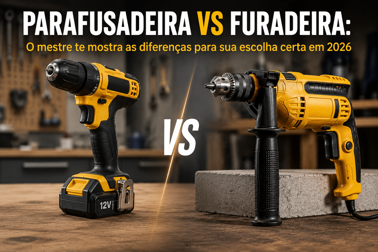 Parafusadeira vs Furadeira: