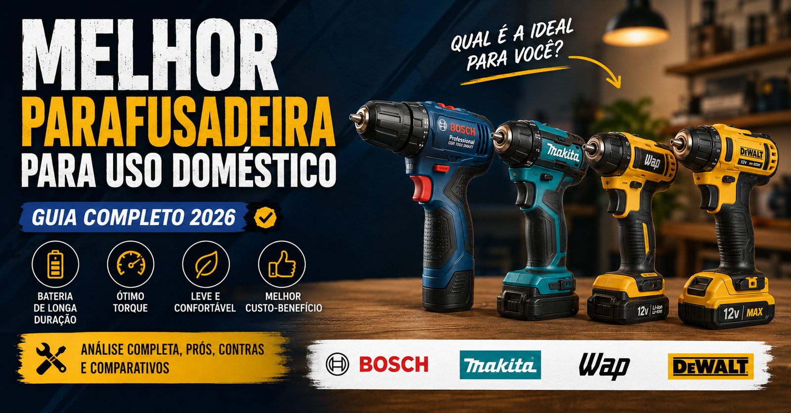 Melhor Parafusadeira para Uso Doméstico